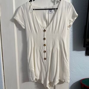 Princess Polly Cream/White Romper